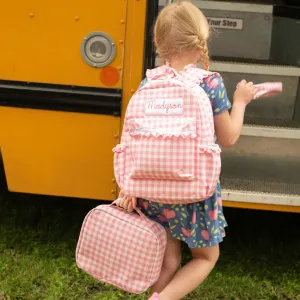 Pink Gingham Backpack