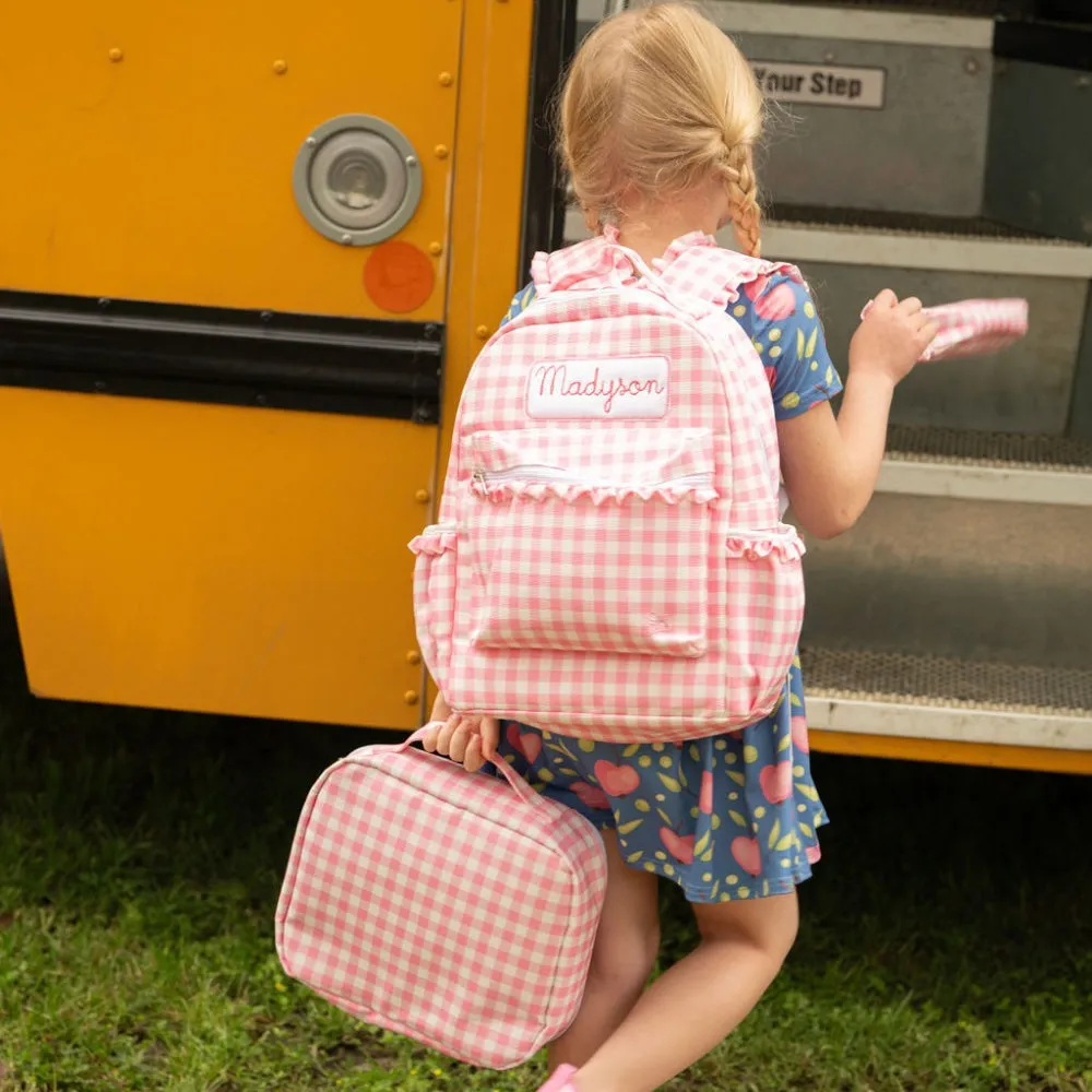 Pink Gingham Backpack