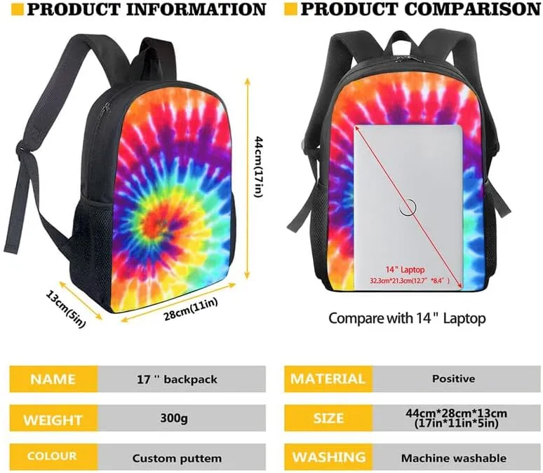 Pink Pterosaur Graffiti Splash School Bag with Lunch Bag Set Student Book Bag or Fly Dinosaur Pattern School Sport Travel with Pencil Case for Girls Teens Gifts
