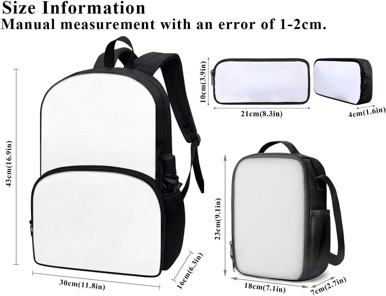 PinUp Angel Cartoon Axolotl Print Kids Backpack with Lunch Bag Pencil Bag for Kids Cute Art Oil Painting Animal Patterned Backpacks Elementary Bookbag School Bag