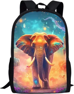 PinUp Angel Cool Elephant School Bag For Kids Backpack Cool Magical Animal Bag For Children Boys and Girls Bookbag