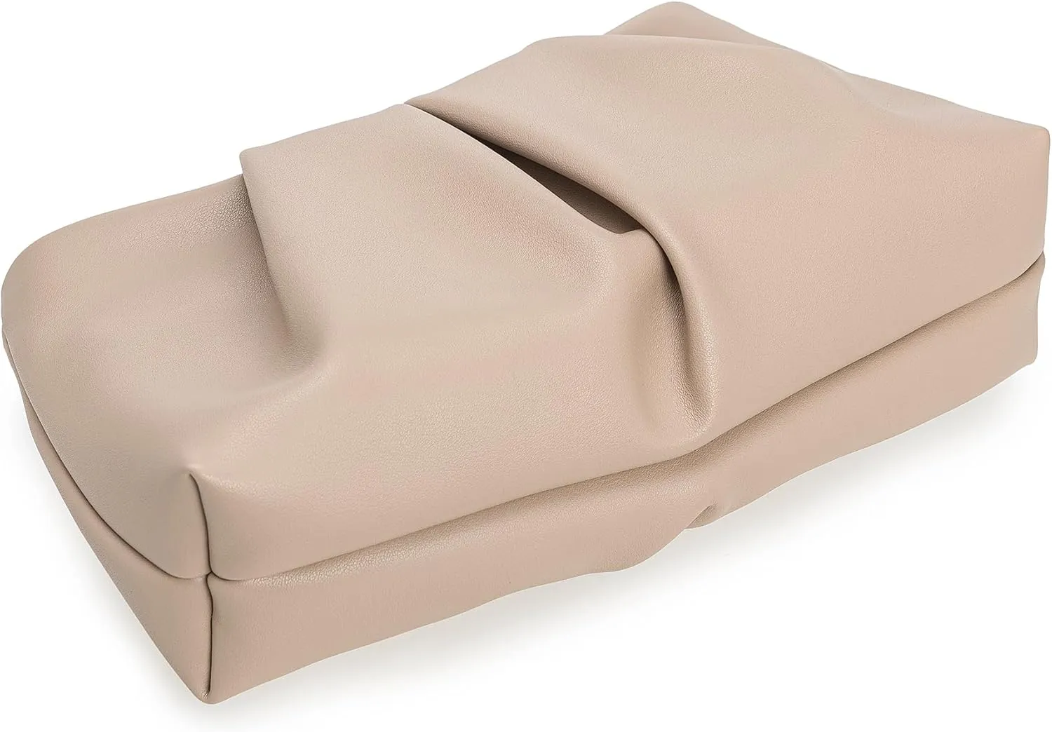Pleated PU Clutch Evening Purse for Women Dressy Formal Faux Leather Shoulder Handbag