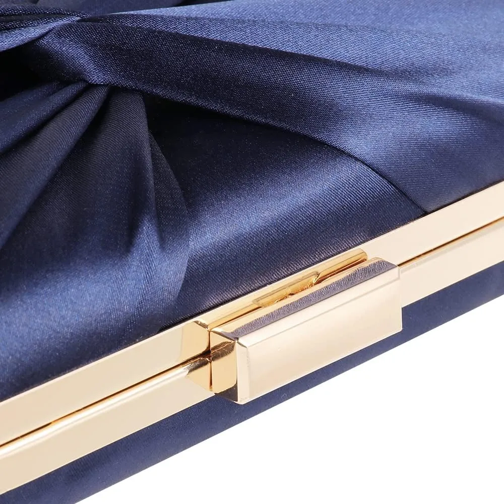Pleated Satin Clutch Purse For Women Wedding Bridal Clutch Bag Prom Party Clutch