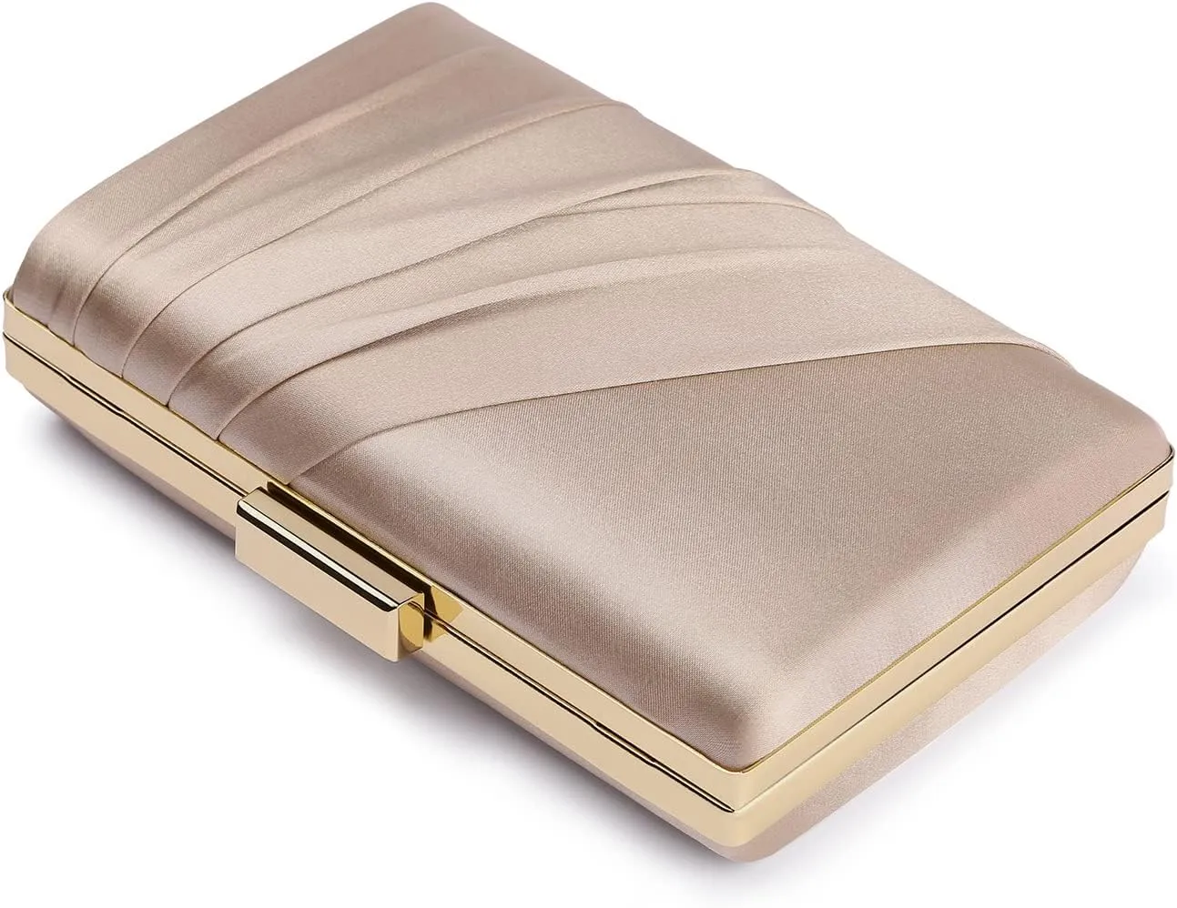 Pleated Satin Clutch Purse For Women Wedding Bridal Clutch Bag Prom Party Clutch