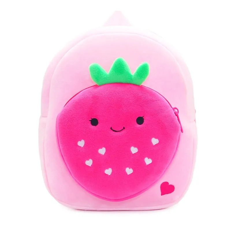 Plush Fruit Cartoon Kids Backpack