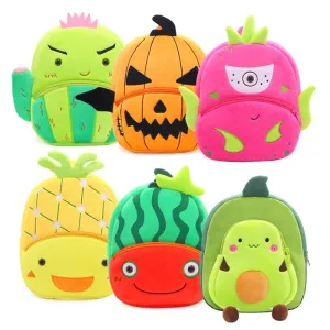 Plush Fruit Cartoon Kids Backpack