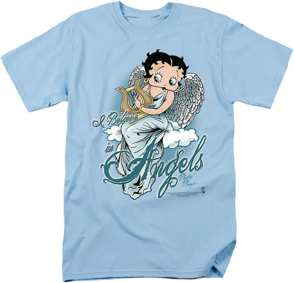 Popfunk Betty Boop I Believe in Angels Unisex Adult T Shirt