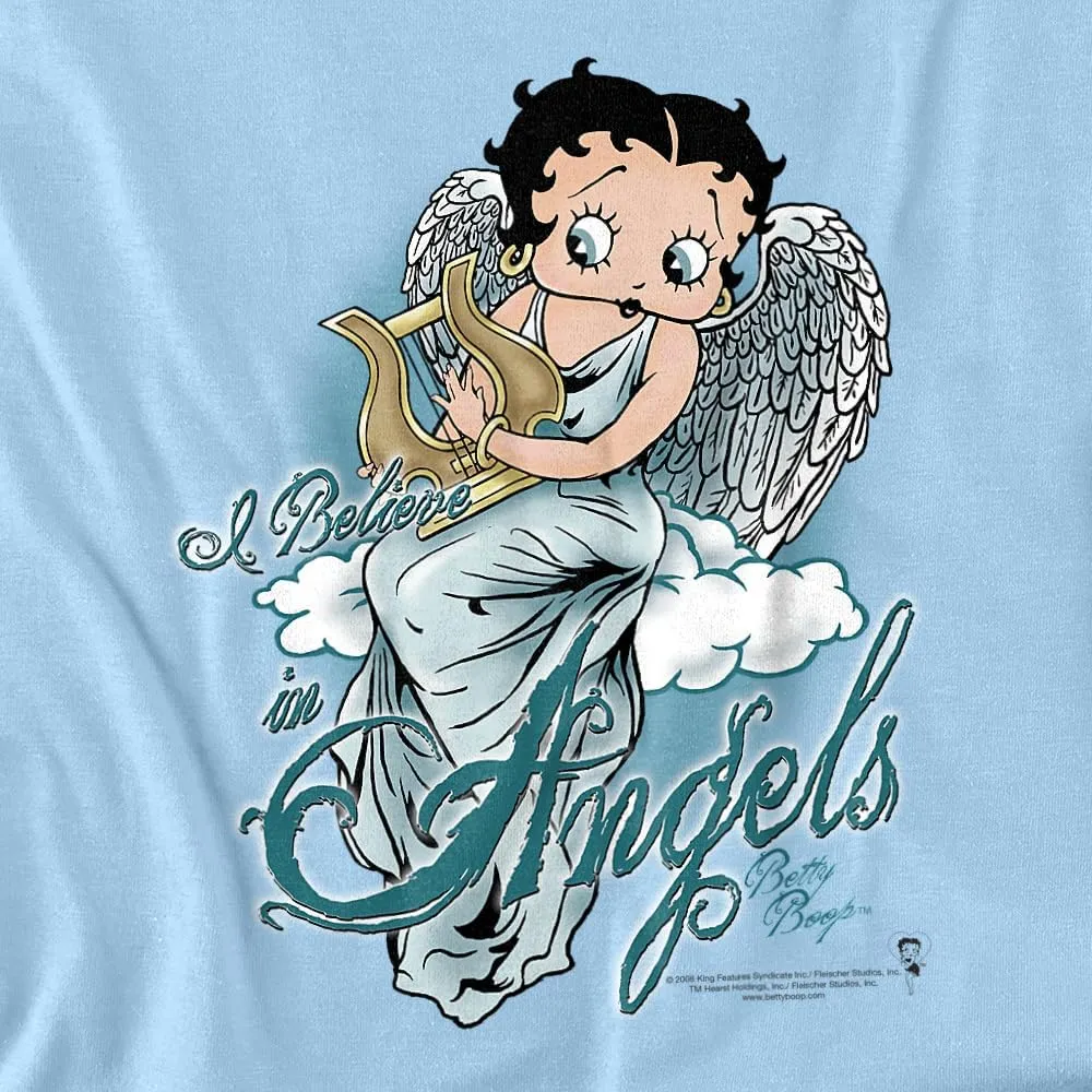 Popfunk Betty Boop I Believe in Angels Unisex Adult T Shirt