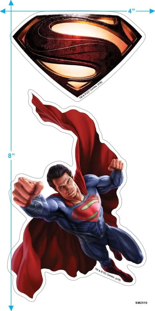 Popfunk Classic Superman Man of Steel Movie Gray Shield Black T Shirt