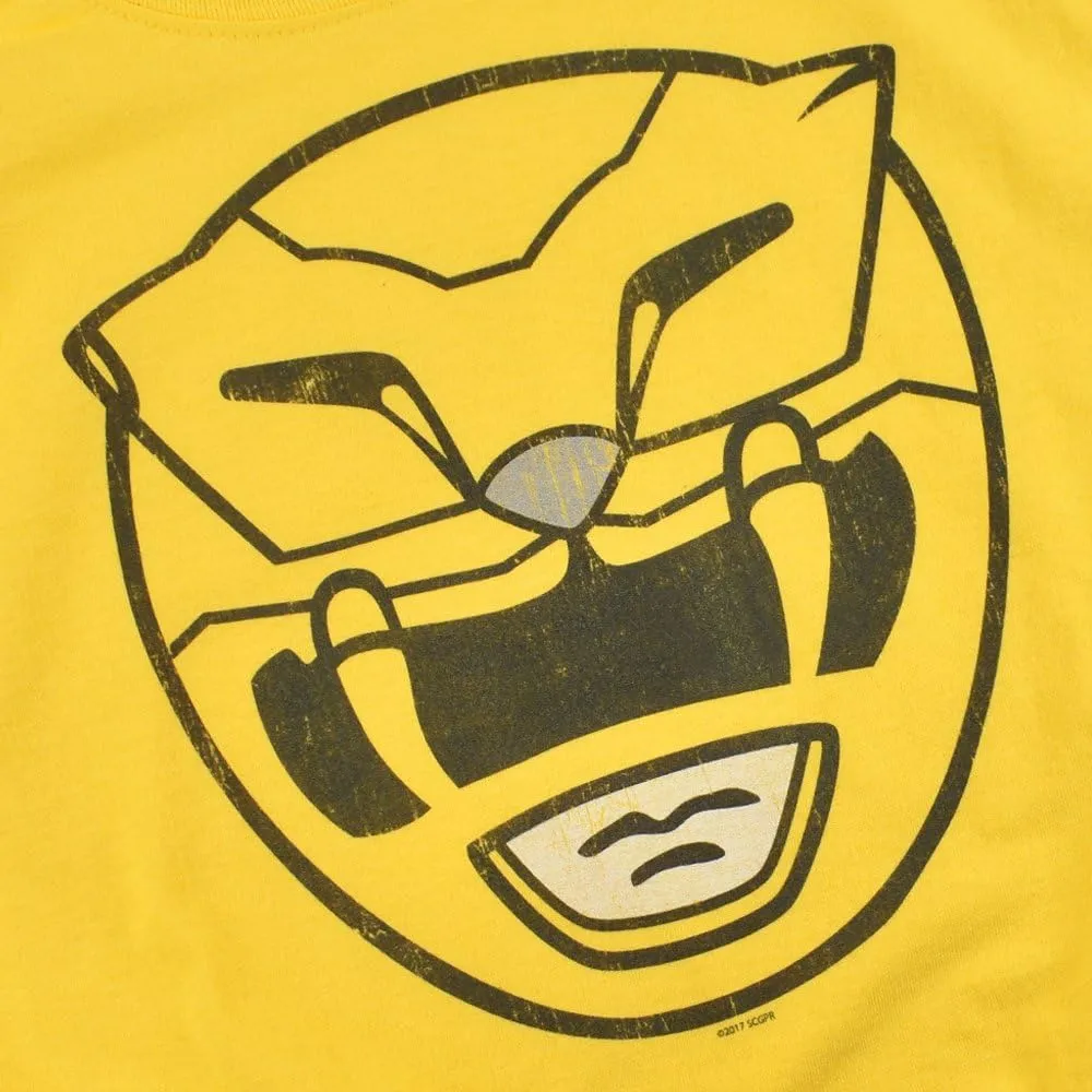 Power Rangers Yellow Ranger Mask T Shirt & Stickers