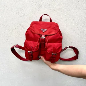 Prada Triangle Logo Nylon Backpack Pm