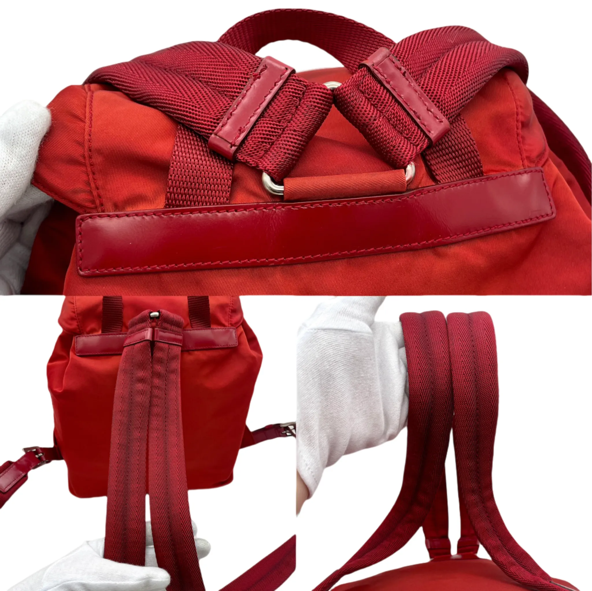 Prada Triangle Logo Nylon Backpack Pm