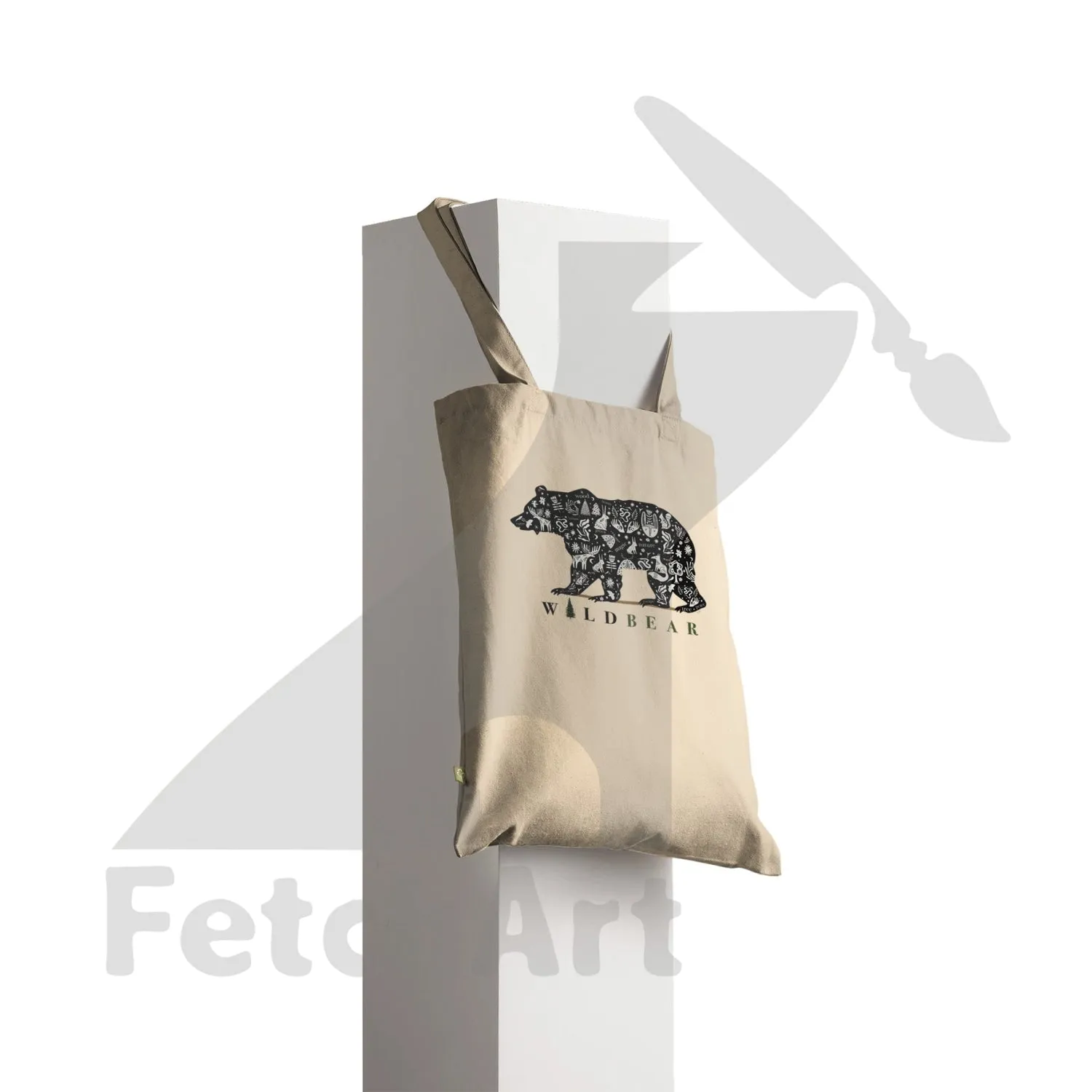 Premium Bear Print Tote Bag: Stylish and Functional!