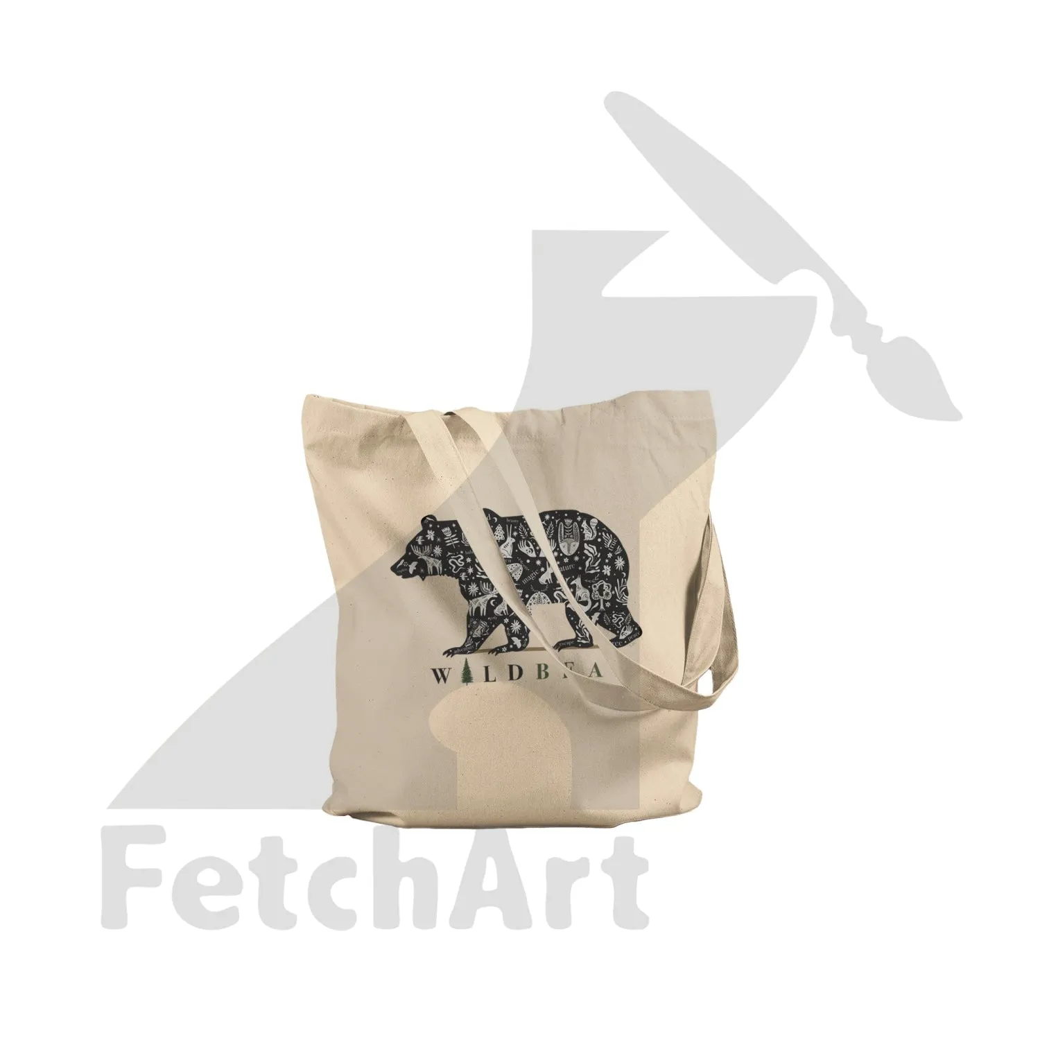 Premium Bear Print Tote Bag: Stylish and Functional!