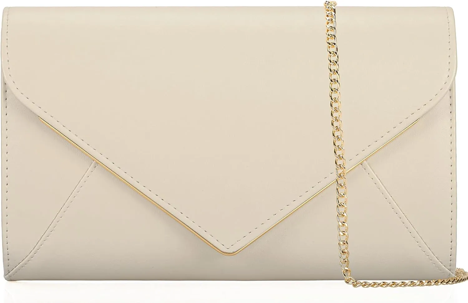 PU Leather Clutch Purses Women Evening Envelope Handbag Prom Wedding Party Foldover Bag