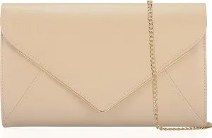 PU Leather Clutch Purses Women Evening Envelope Handbag Prom Wedding Party Foldover Bag