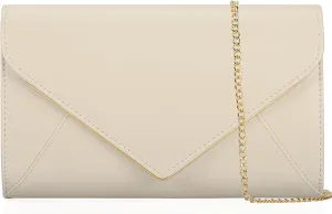 PU Leather Clutch Purses Women Evening Envelope Handbag Prom Wedding Party Foldover Bag