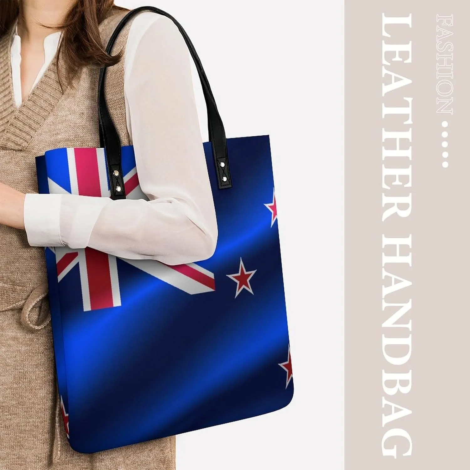 Pu Leather Tote Women Weekender Bag Shopping Handbag Travel Purse