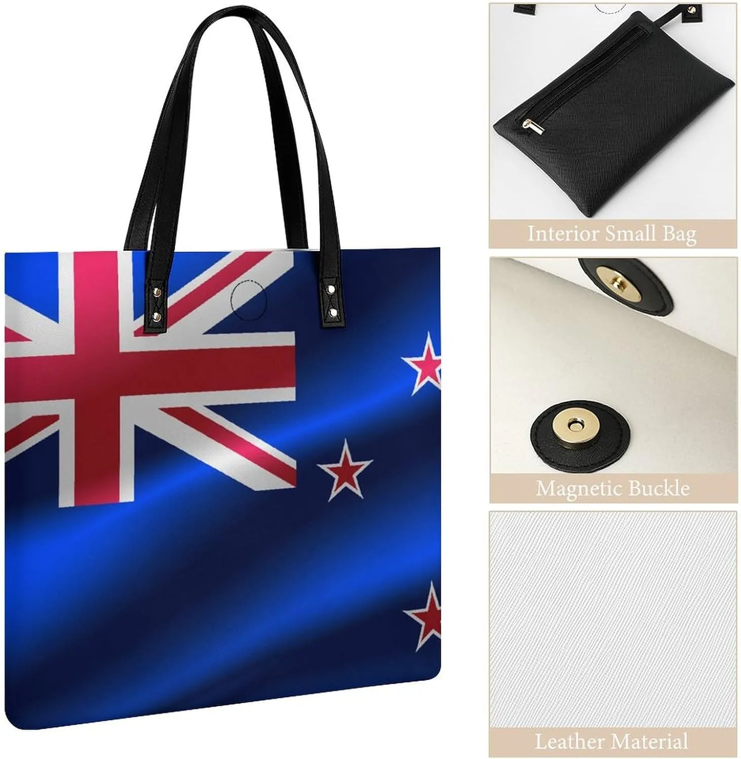 Pu Leather Tote Women Weekender Bag Shopping Handbag Travel Purse