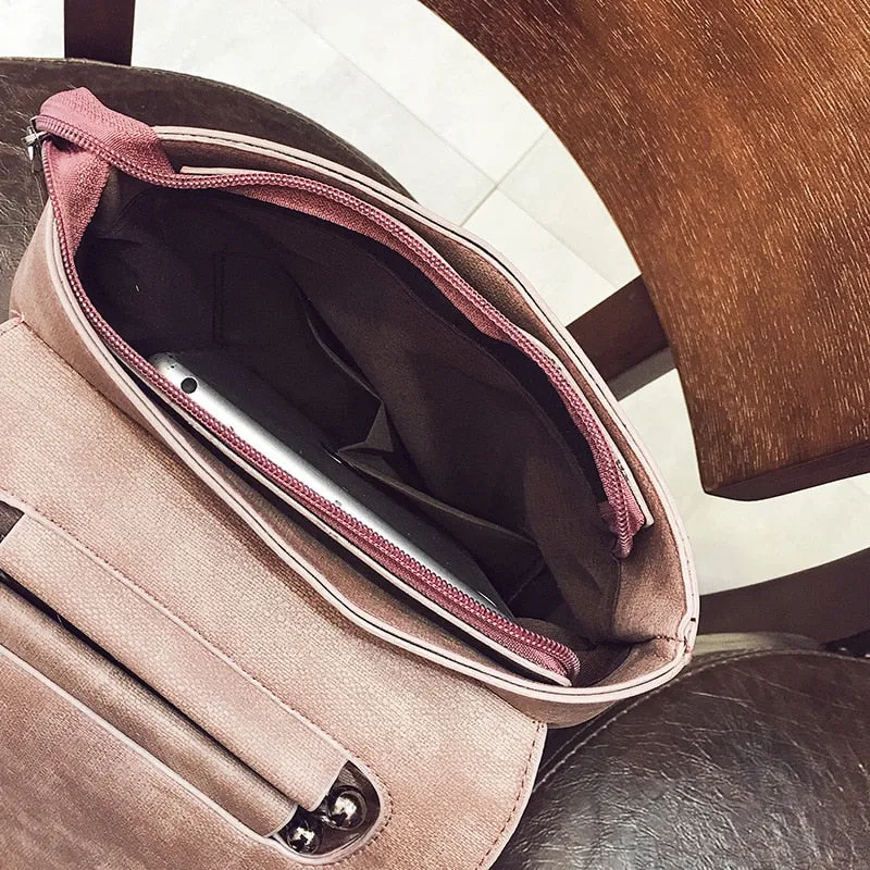 Pu Leather Travel Shoulder Bags For Teenager Girls