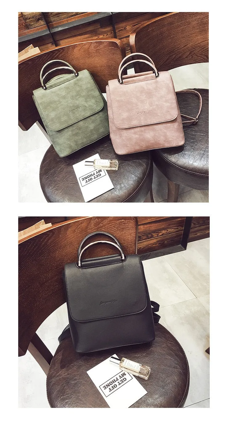 Pu Leather Travel Shoulder Bags For Teenager Girls