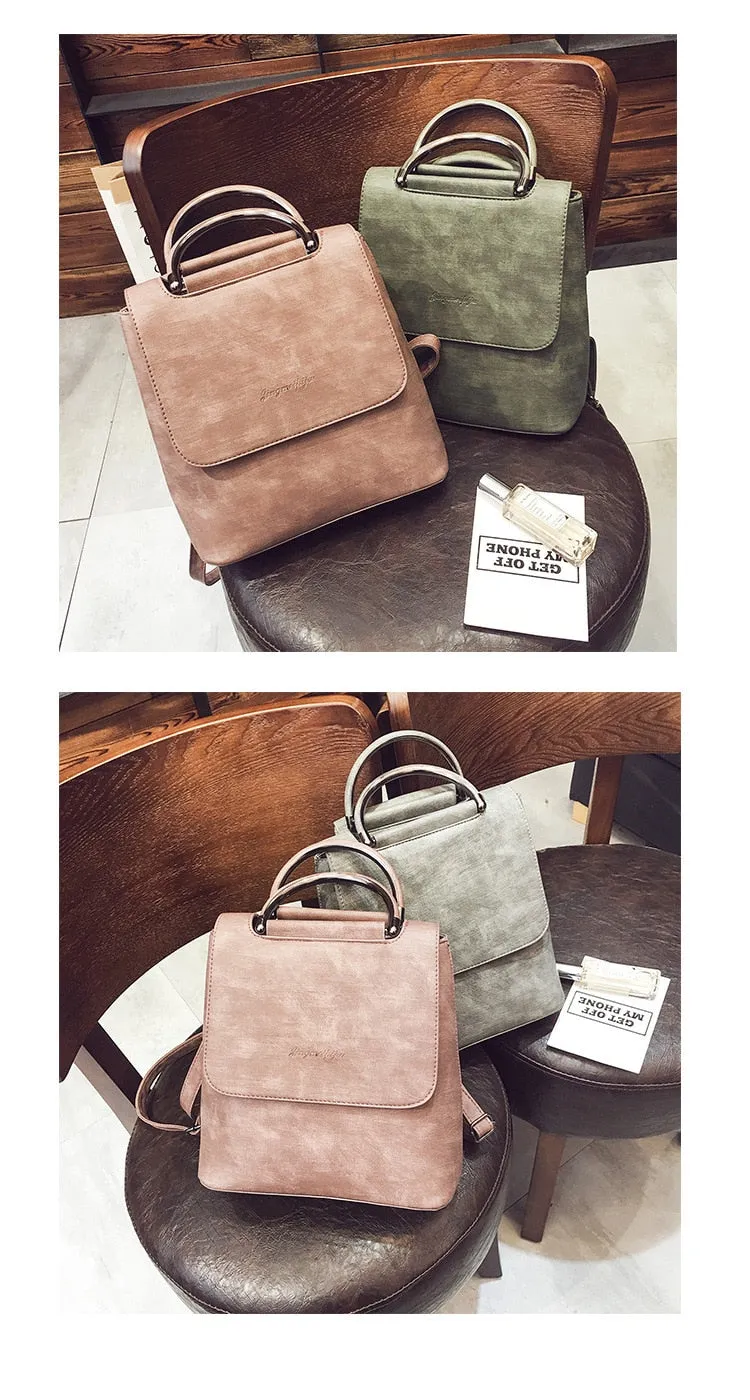 Pu Leather Travel Shoulder Bags For Teenager Girls