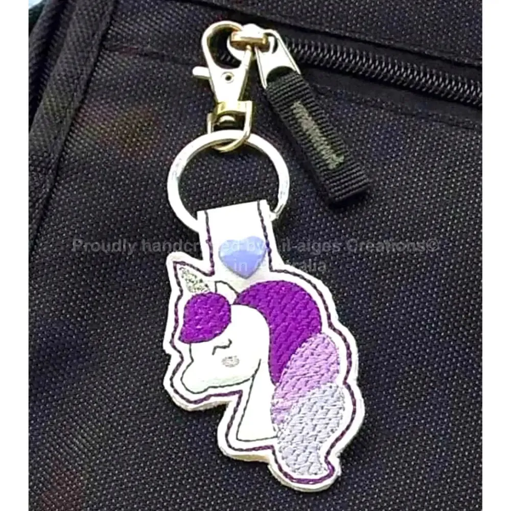 Purple Unicorn Keychain, Cute Gift Accessory for Backpacks and Purses, made in Australia