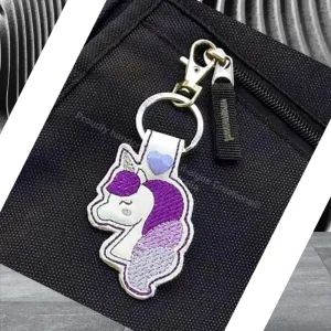 Purple Unicorn Keychain, Cute Gift Accessory for Backpacks and Purses, made in Australia