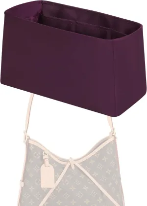Purse Handbag Silky Organizer Insert Keep Bag Shape Fits LV Caryyall PM/MM bags, Luxury Handbag Tote Lightweight Sturdy(Carryall PM,Fuchsia)