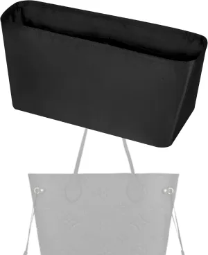 Purse Handbag Silky Organizer Insert Keep Bag Shape Fits LV-Neverfull-PM/MM/GM Bags, Luxury Handbag Tote Lightweight Sturdy(Black, Neverfull-MM)