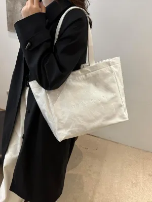 PVC Tote Bag for Women Letters Print Tote Bag Clear Plastic Handbag Large Kraft Paper Purse Hobo Handbag