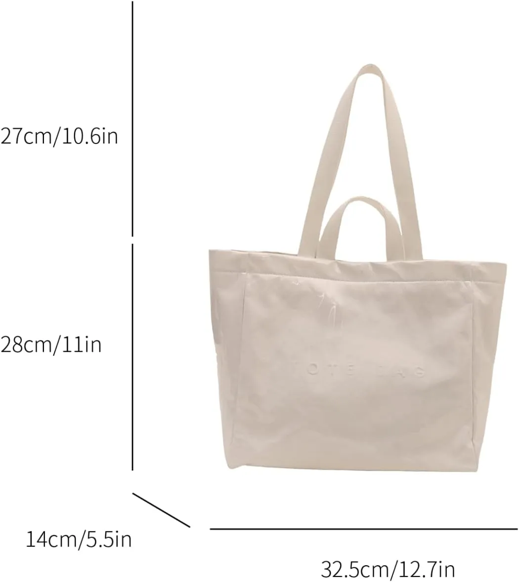 PVC Tote Bag for Women Letters Print Tote Bag Clear Plastic Handbag Large Kraft Paper Purse Hobo Handbag