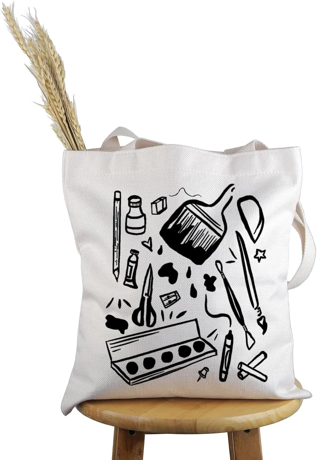 PWHAOO Art Teacher Gift Art Supplies Design Tote Bag Artist Handbag Art Lover Gift Art Stu-dent Sch-ool Gift