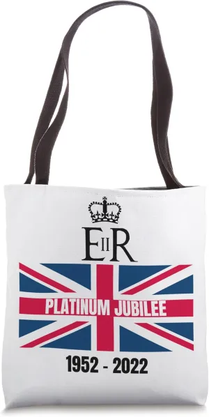 Queen's Platinum Jubilee 1952-2022 Union Jack Tote Bag