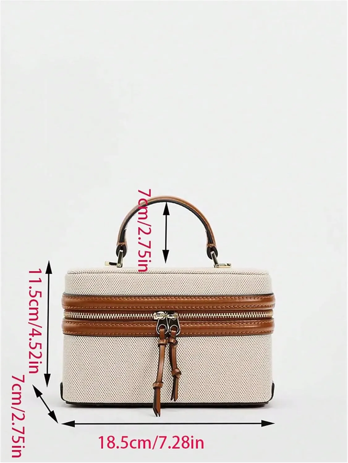 QWINEE Women's Tassel Box Handbag Zipper Top Handle Crossbody Bags Purse with Adjustable Strap