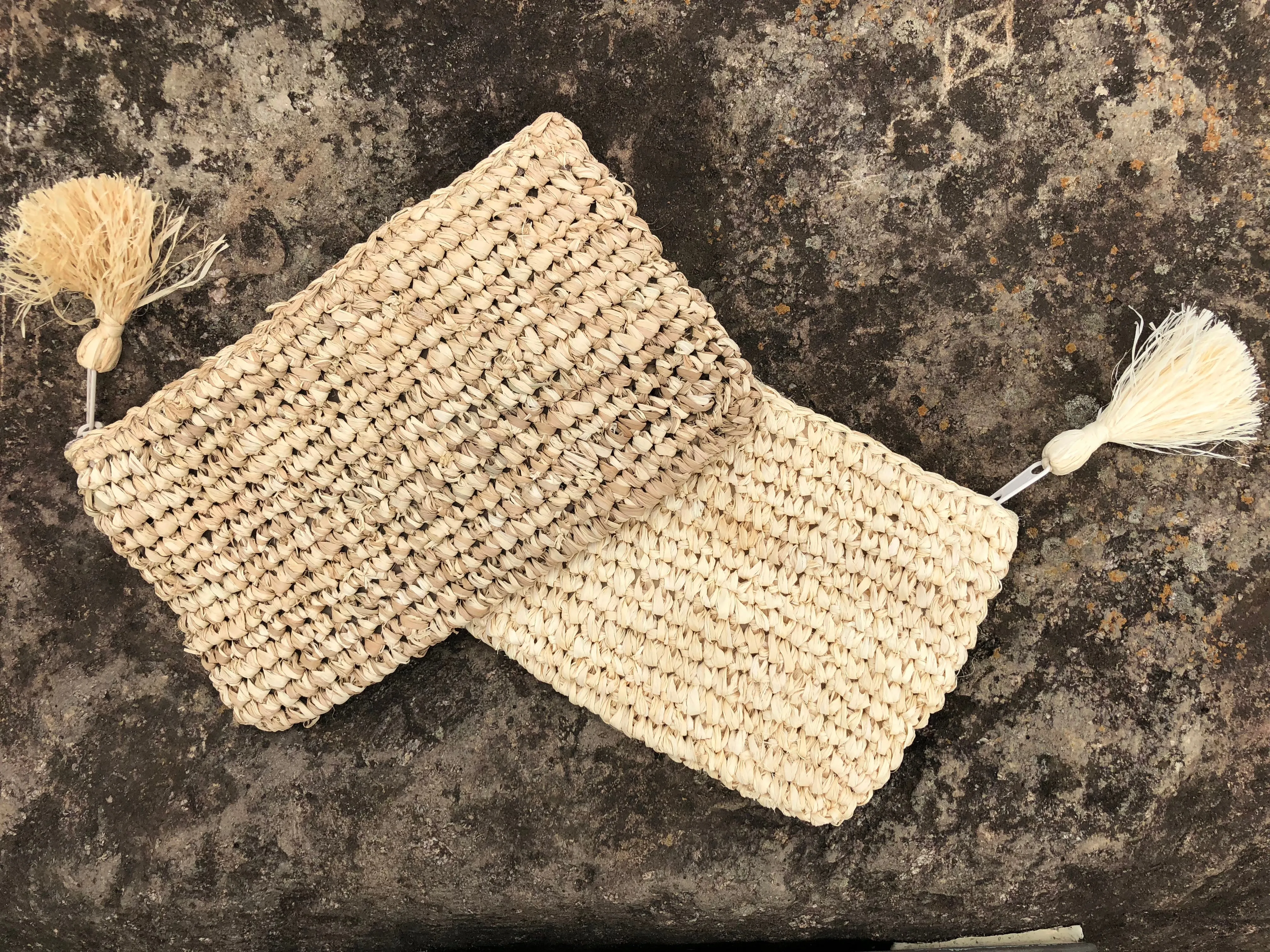 Raffia Clutch / Make-Up Bag