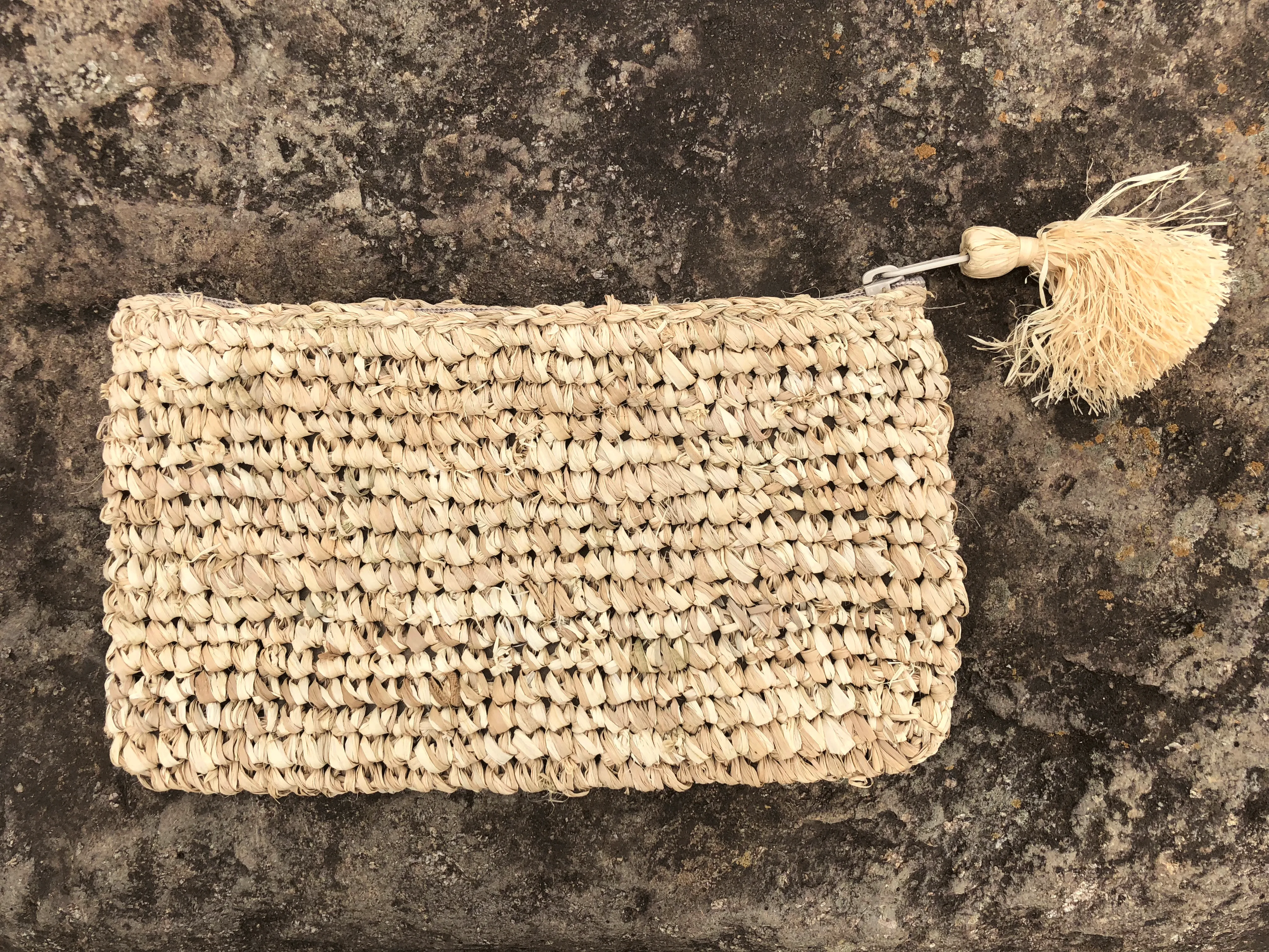 Raffia Clutch / Make-Up Bag