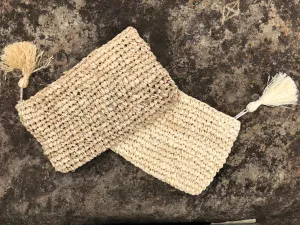 Raffia Clutch / Make-Up Bag