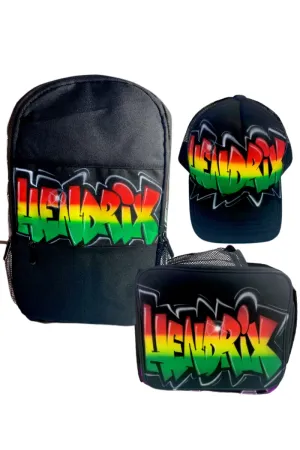 Rasta Combo (19) 1x TruckerCap, 1x Backpack, 1x Lunchbox