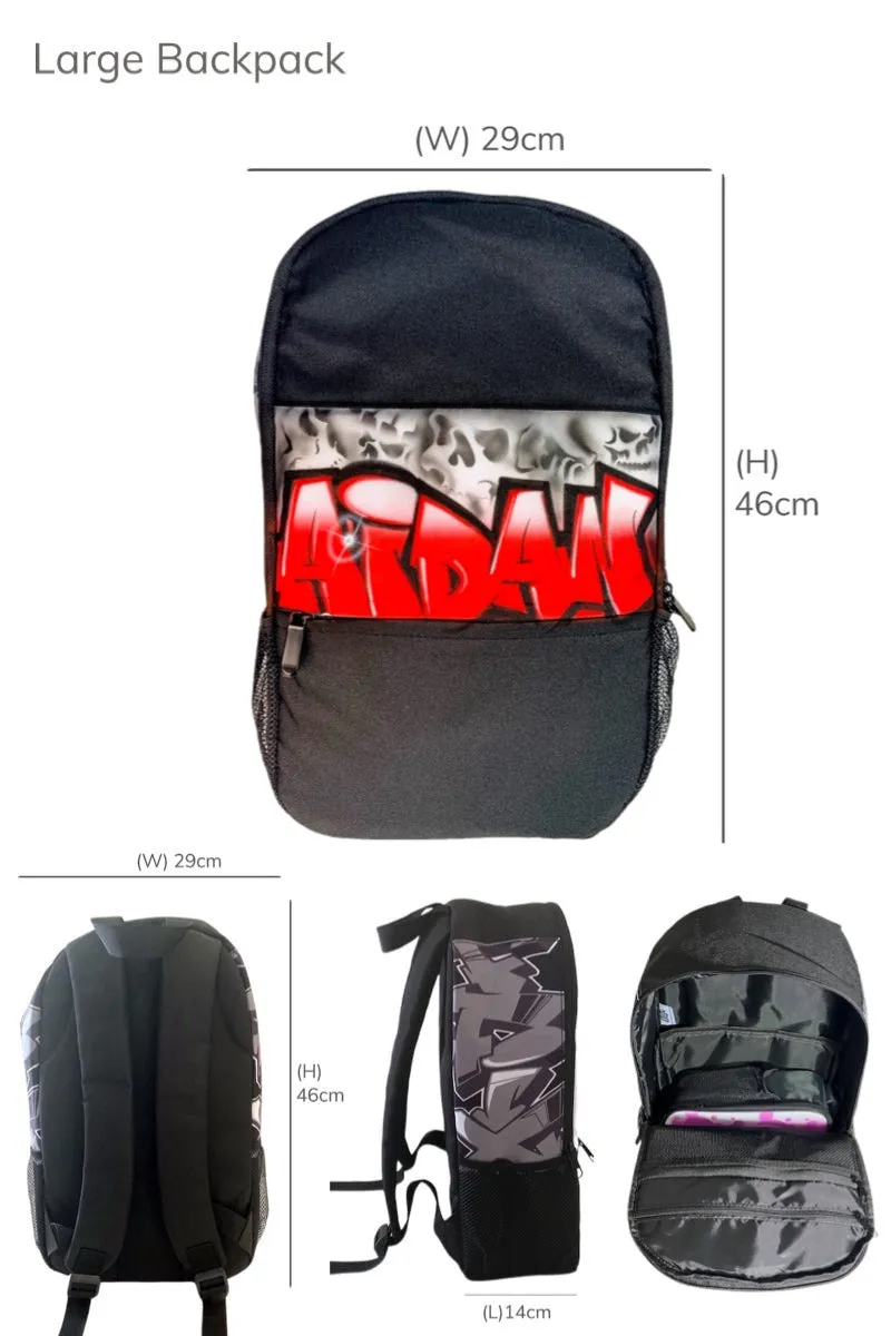 Red Skull Style Custom Combo (3) 1x TruckerCap, 1x Backpack, 1x Lunchbox