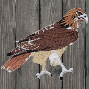 Red Tail Hawk Embroidered Patch — Iron On