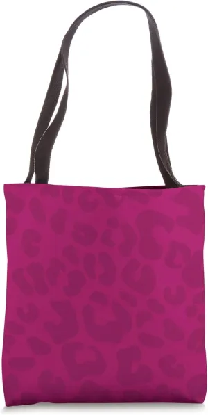 Reddish Purple Leopard Print Cheetah Animal Skin Trendy Tote Bag