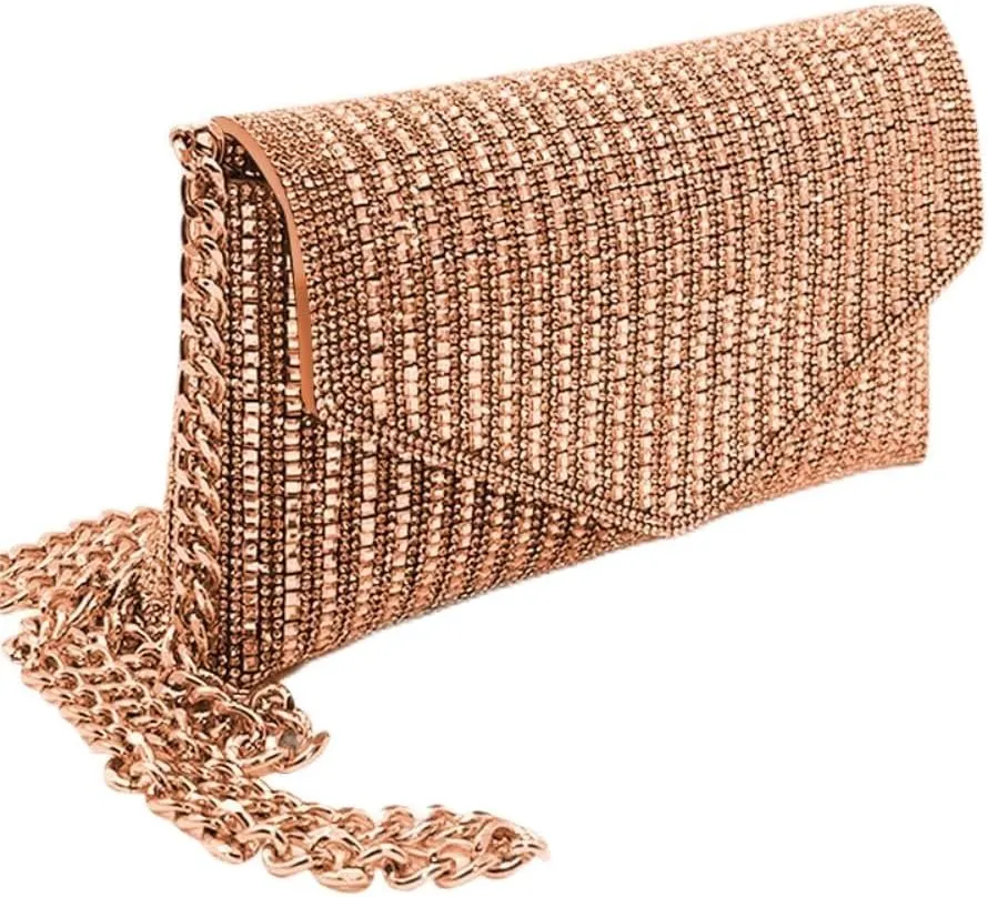 Rhinestone Evening Bag Crystal Bling Purse Sparkly Diamond Clutch Handbag Crossbody Bag for Women Party Club Wedding Prom
