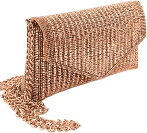 Rhinestone Evening Bag Crystal Bling Purse Sparkly Diamond Clutch Handbag Crossbody Bag for Women Party Club Wedding Prom
