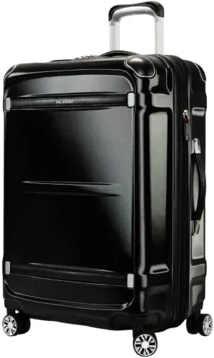 Ricardo Beverly Hills Rodeo Drive 2.0 Hardside 4 Wheel Spinner, TSA Lock, Lightweight Suitcase, Unisex, Stylish, Black, 25-Inch Checked-Medium