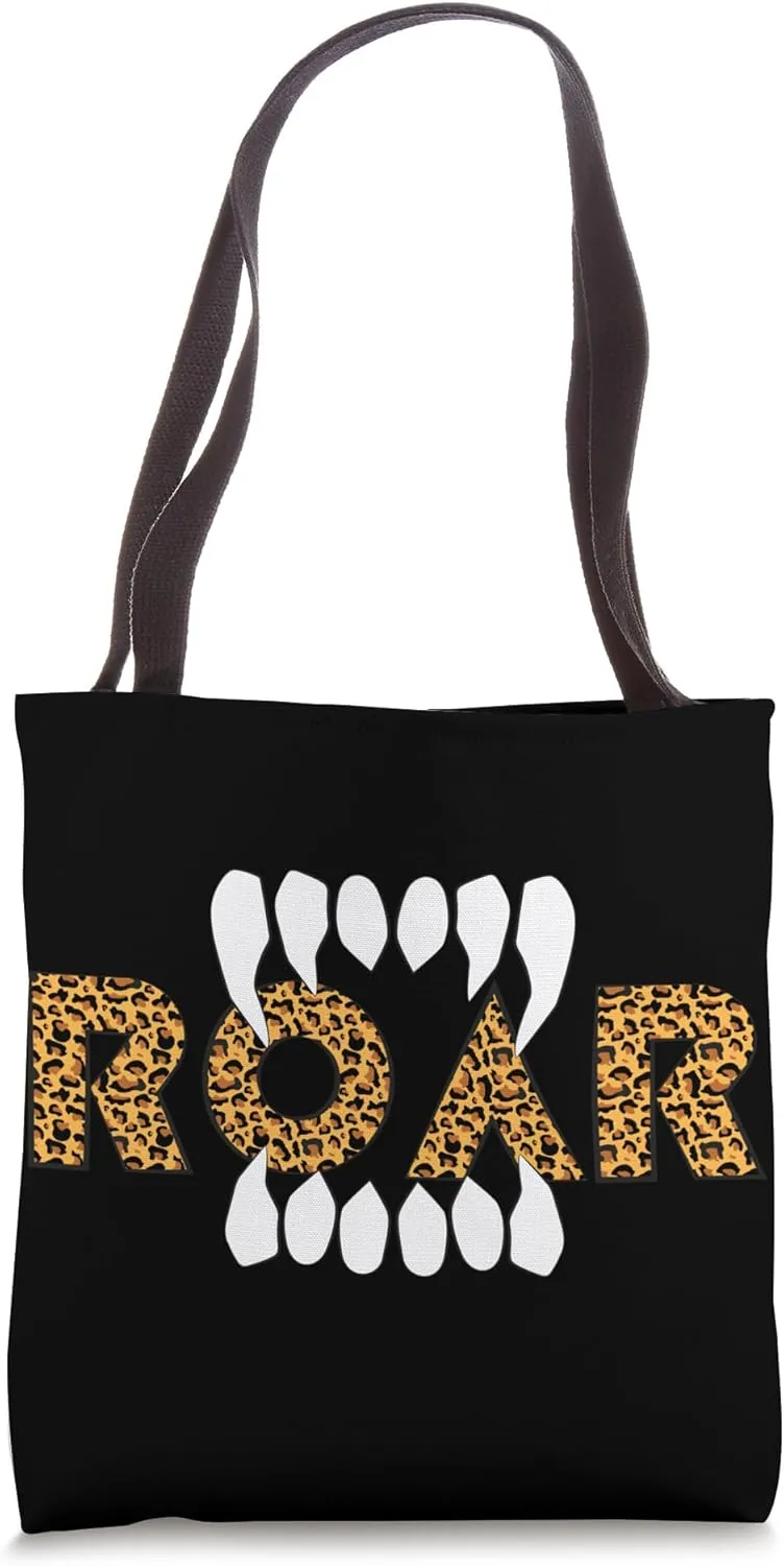 ROAR! Leopard Print Power – Fierce & Fun Funny Tote Bag