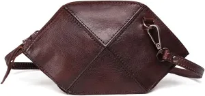 ROUROU Genuine Leather Crossbody Bag for Women Retro Shoulder Bag Lightweight Handbag Fashion Satchel Tassel Zipper Purse