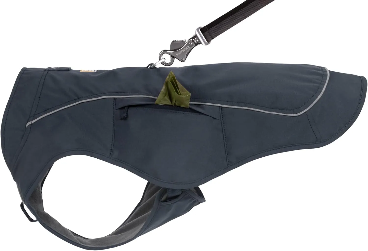 Ruffwear, Overcoat Fuse Jacket Harness Combo for Dogs, Basalt Gray, Small