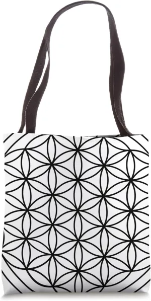 Sacred Geometry Symbolism Pattern Print Tote Bag