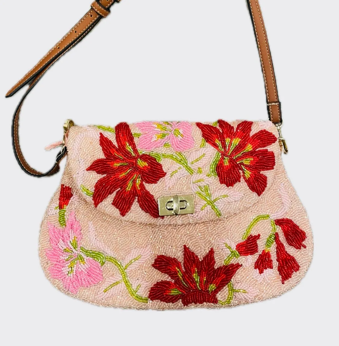 Sample: Pink floral crossbody
